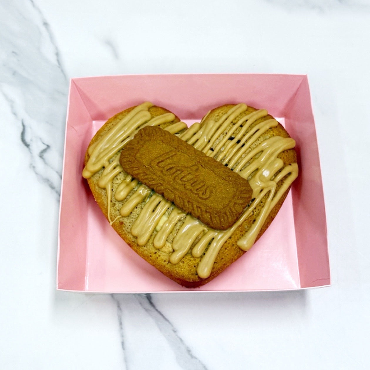 Heart Shaped Biscoff Brownie