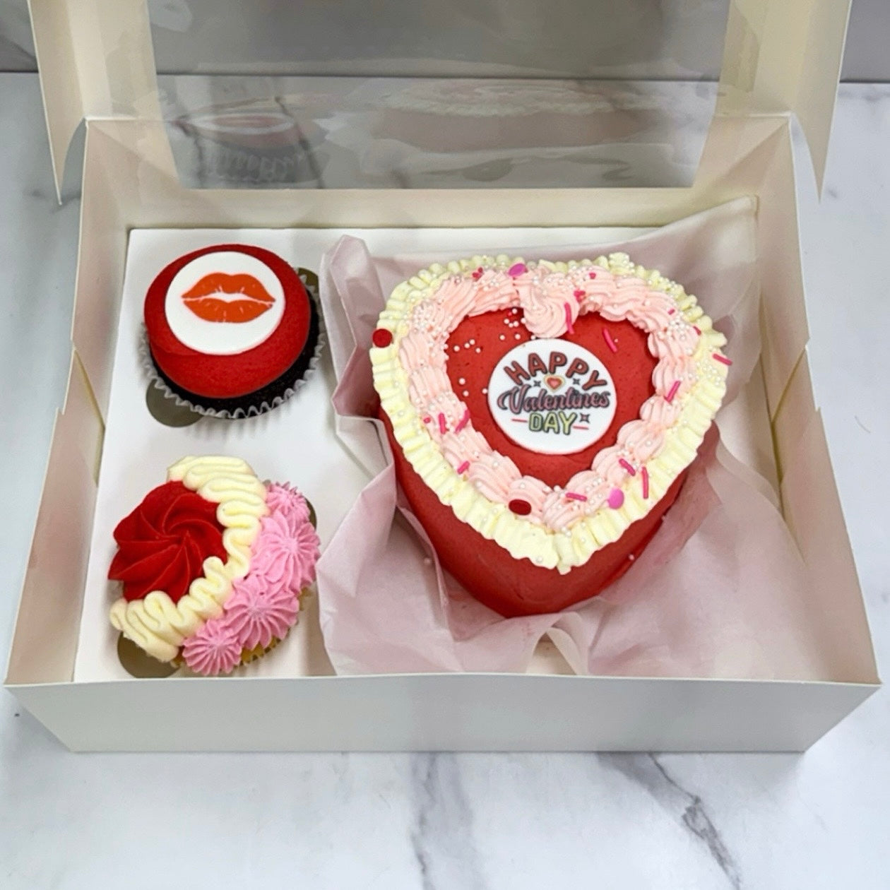 Valentines Mini Cake and Cupcakes Box
