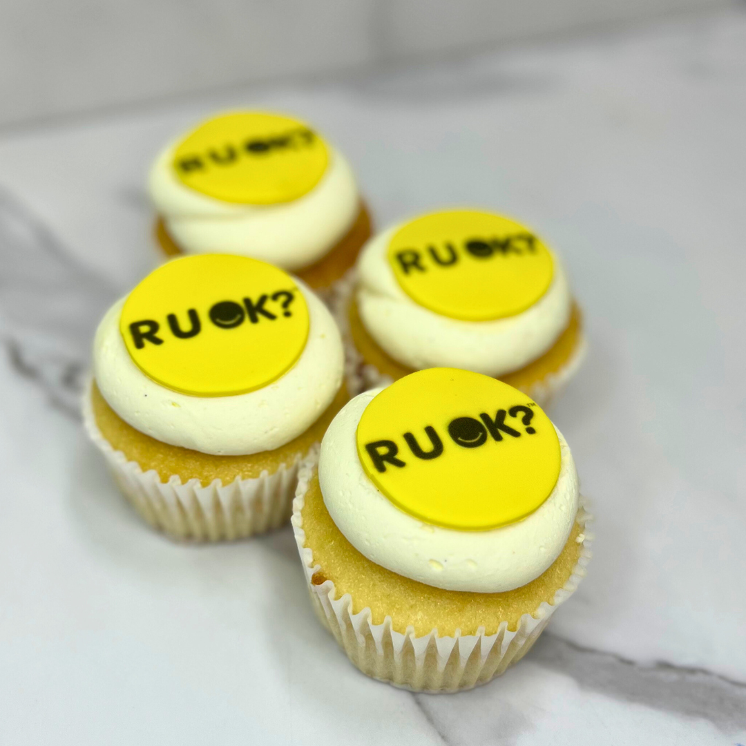 R U OK Day Yellow Cupcakes 6 pack