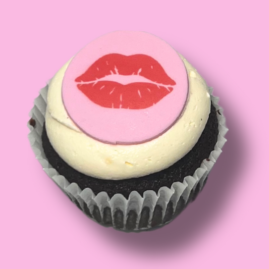 Red Lips Chocolate Cupcake