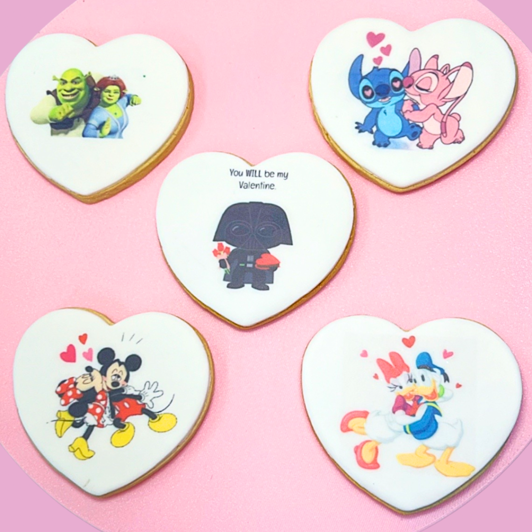 Valentines Character Cookies