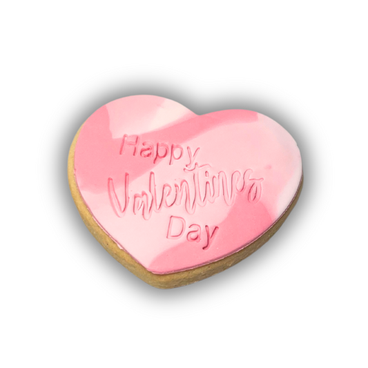 Pink Heart Valentines Cookie