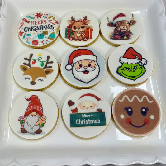 Christmas Printed Sugar Cookies (30 pack)
