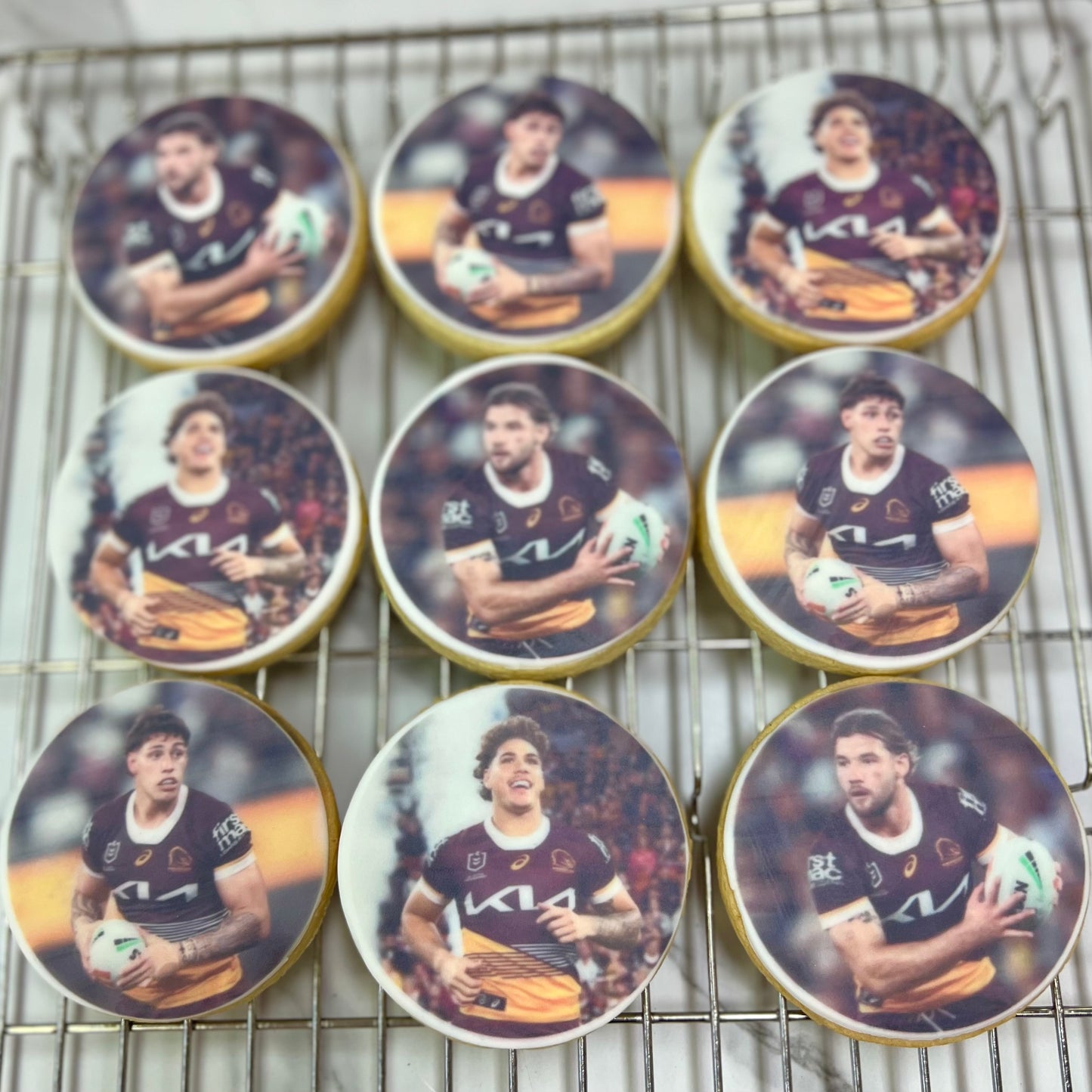 NRL Player Cookie - Min Order 4 Cookies