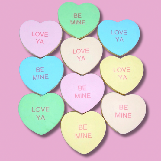 Candy Heart Message Cookies