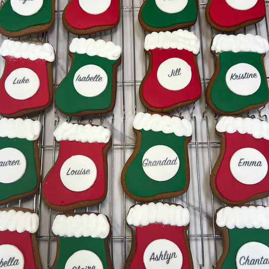 Personalised Gingerbread Stocking Cookies